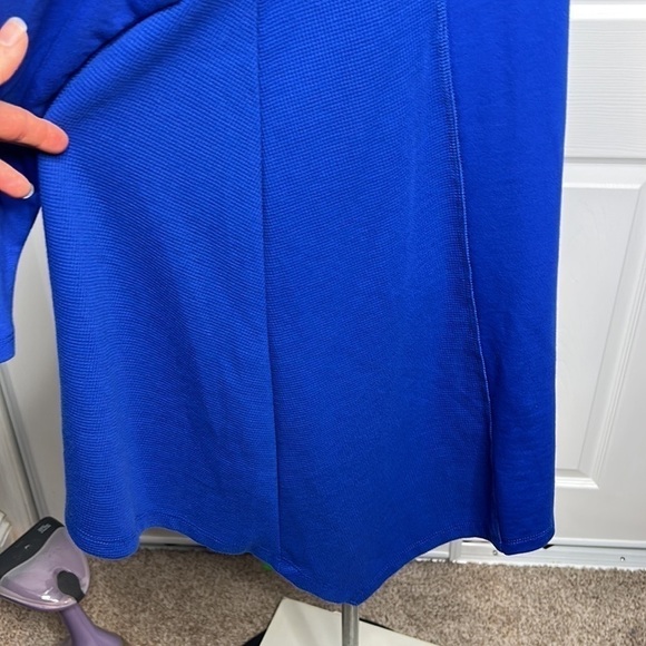 LOGO Lori Goldstein Bright Blue Oversized Long Slevve Large Petite - Picture 4 of 6